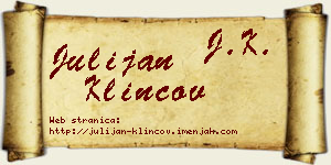 Julijan Klincov vizit kartica